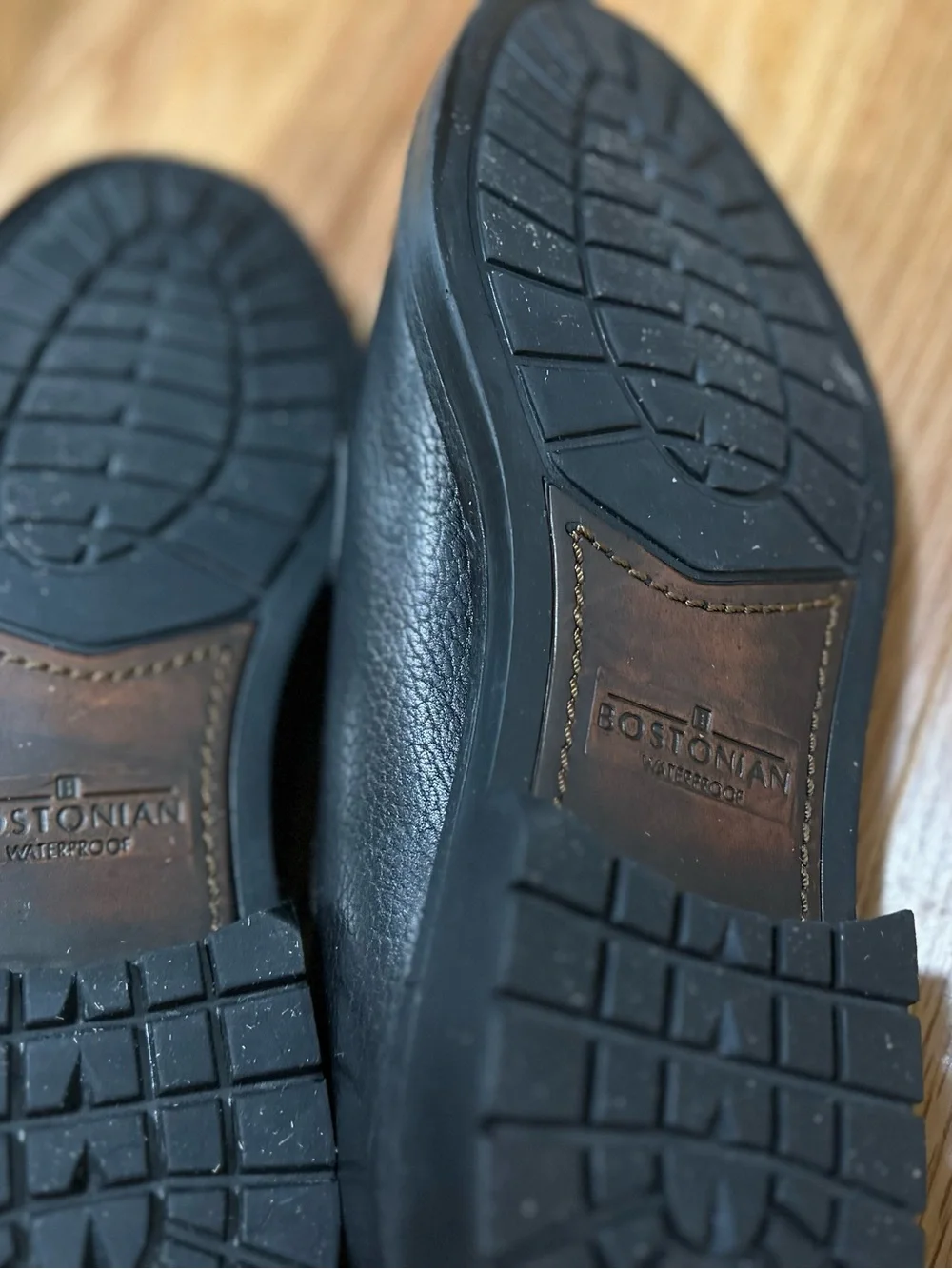 Bostonian Black Leather Derby Shoes